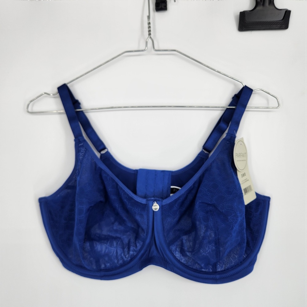 PARFAIT 38E Sapphire Blue Full Bust Supportive Full Coverage Unlined Bra